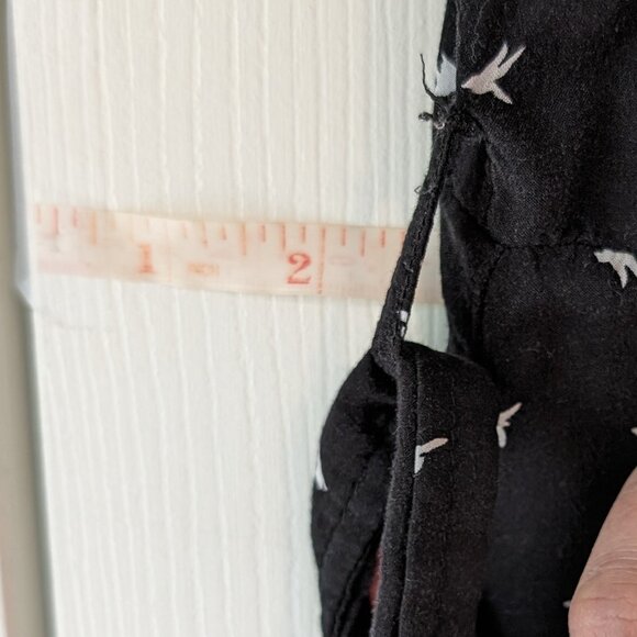 Black with white bird polka dot shirt dress with belt 14 - Picture 6 of 9